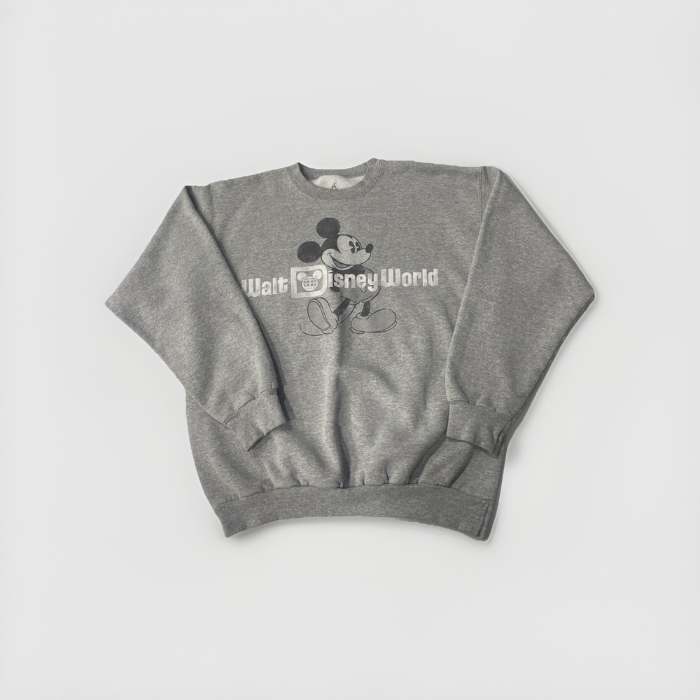 Hanes Grey Walt Disney World Vintage Crewneck Sweatshirt Men's Size Large